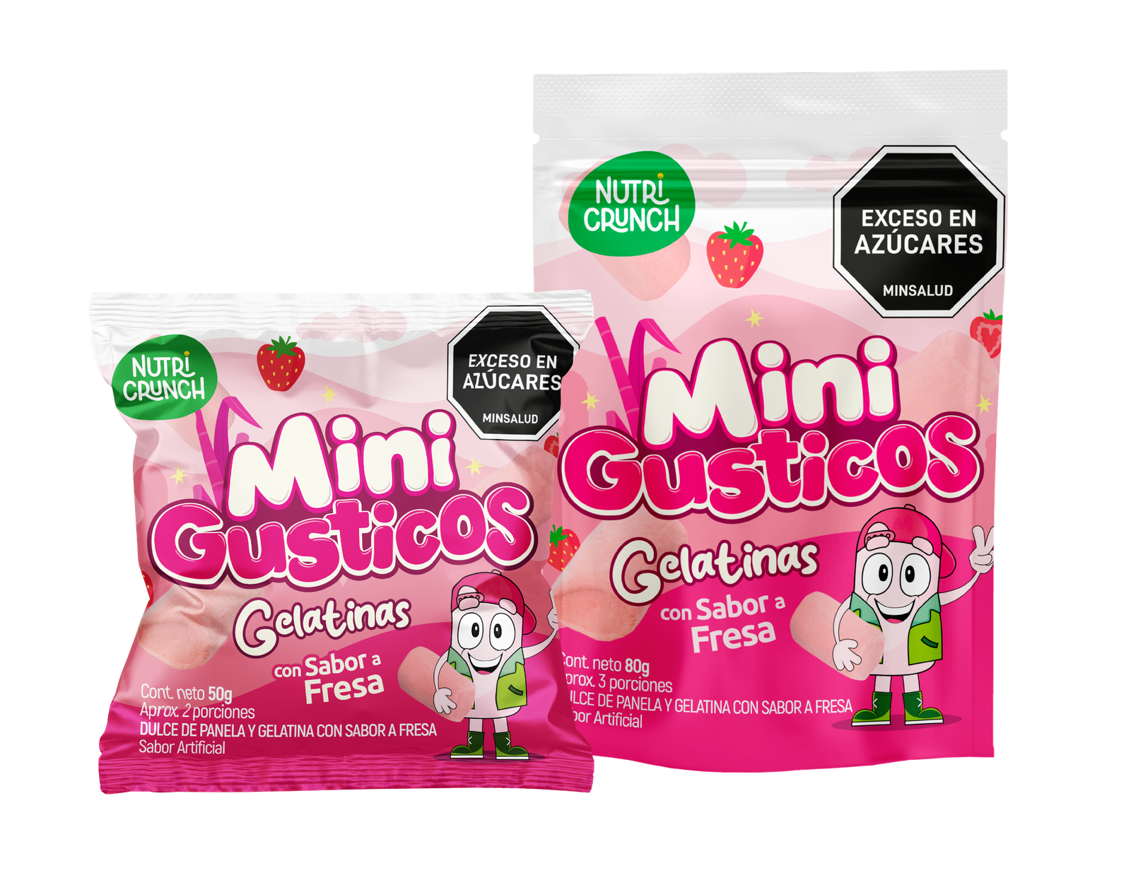 Mini Gusticos Fresa 50g y 80g